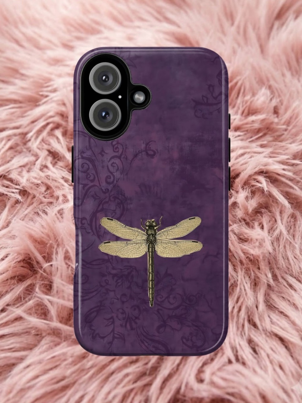 Purple Dragonfly Phone Case - Unbranded